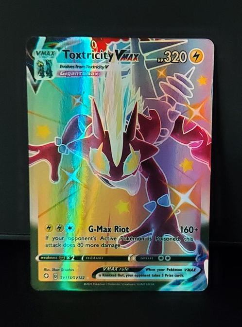 Carte pokémon Toxtricity Vmax, Hobby en Vrije tijd, Verzamelkaartspellen | Pokémon, Zo goed als nieuw, Ophalen of Verzenden