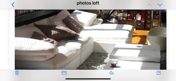 fauteuill blanc cuir à vendre  cause départ  beschikbaar voor biedingen
