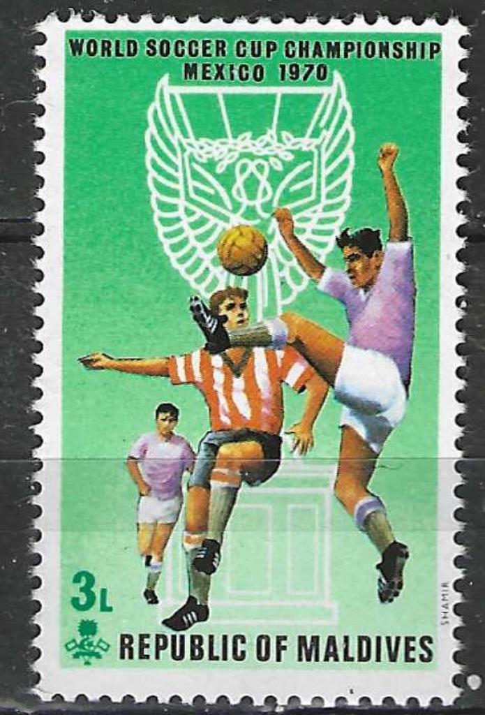 Maldiven 1970 - Yvert 315A - Wereldbeker Voetbal (PF), Postzegels en Munten, Postzegels | Azië, Verzenden