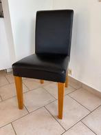 Chaise en cuir noir, Maison & Meubles, Comme neuf, Enlèvement, Noir, Cuir