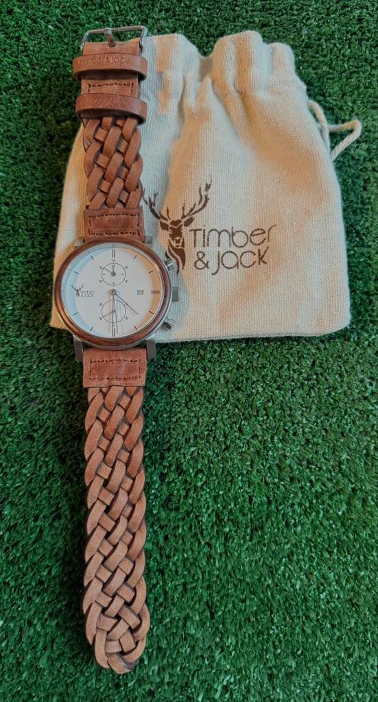 Timber & Jack herenhorloge, Handtassen en Accessoires, Horloges | Heren, Zo goed als nieuw, Polshorloge, Overige merken, Staal
