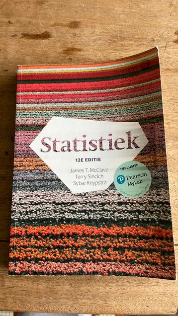 Statistiek, 12e editie met MyLab NL toegangscode beschikbaar voor biedingen
