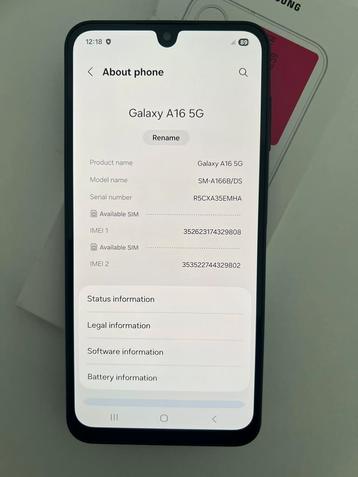 Samsung Galaxy a16 5g beschikbaar voor biedingen