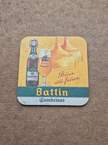 Sous Bock Battin Gambrinus, Collections, Enlèvement ou Envoi, Utilisé, Sous-bock, Autres marques