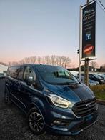 *FORD TRANSIT CUSTOM SPORT L1-H1-5ZIT/AUTOMAAT-CAMERA-CRUIS*, Auto's, Monovolume, 4 cilinders, Xenon verlichting, Blauw