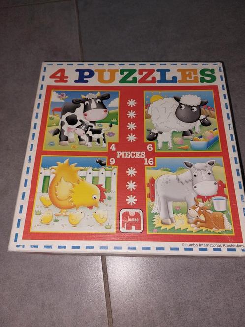 Jumbo 4 delige puzzel, Kinderen en Baby's, Speelgoed | Kinderpuzzels, Gebruikt, Ophalen of Verzenden