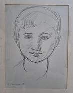 HERMANS Gérard "Hoofd van een jongetje " inkttekening, Ophalen of Verzenden