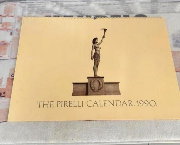 Grand calendrier Pirelli vintage 1990, grand du 20e siècle, Divers, Calendriers, Comme neuf, Calendrier mensuel, Enlèvement ou Envoi