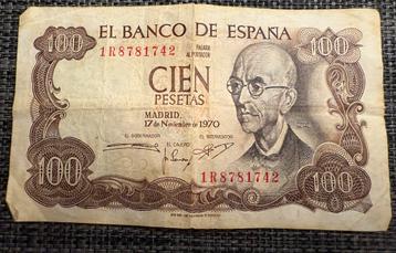 100 Pesetas 1970 beschikbaar voor biedingen