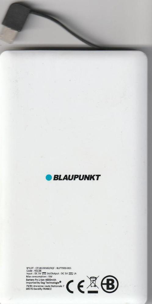 Banque d'alimentation BLAUPUNKT BLP700-001, Télécoms, Batteries externes, Utilisé, Enlèvement ou Envoi