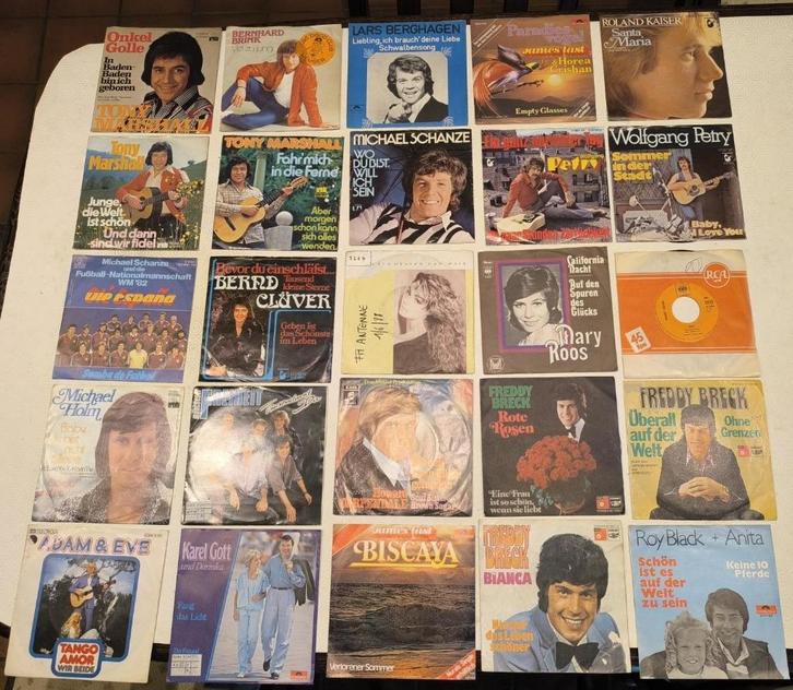 Duitse singles - 90 st., Cd's en Dvd's, Vinyl | Overige Vinyl, Gebruikt, Overige formaten, Ophalen of Verzenden