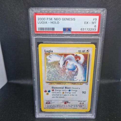 Lugia Holo Neo Genesis PSA 6, Hobby en Vrije tijd, Verzamelkaartspellen | Pokémon, Zo goed als nieuw, Ophalen of Verzenden