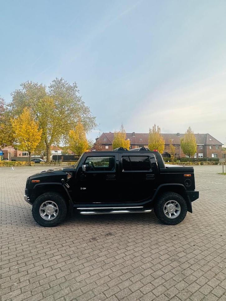 Hummer H2, licht vracht, Auto's, Hummer, Particulier, H2, LPG, 5 deurs, Automaat, Zwart, Zwart, Leder, Ophalen