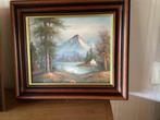Houten kaders:Herfst en winter op doek, Antiek en Kunst, Ophalen of Verzenden