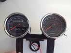 Tellerset chroom/zwart caferacer bobber tracker custom, Motoren, Ophalen of Verzenden