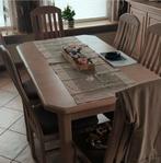 eetkamertafel eik in is cire kleur met 8 stoelen, Huis en Inrichting, Gebruikt, Vijf personen of meer, 150 tot 200 cm, Rechthoekig