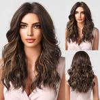 Pruik lang bruin haar met natuurlijke slag model Texas, Envoi, Neuf