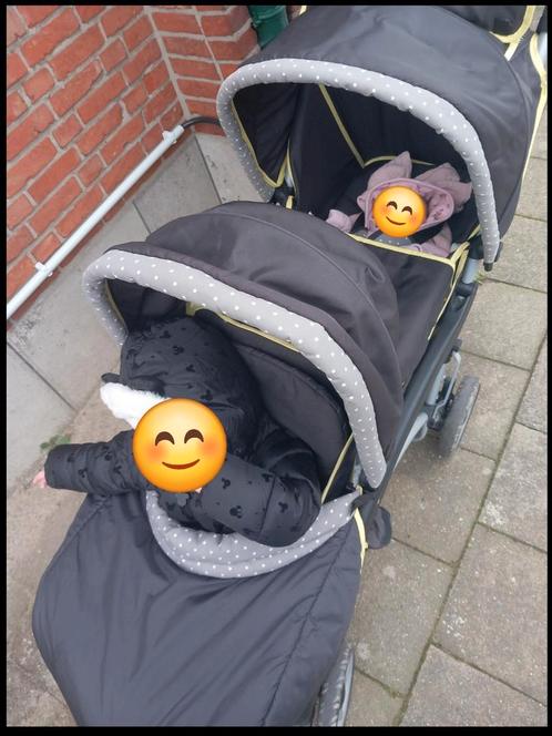 Dubbele buggy, Kinderen en Baby's, Kinderwagens en Combinaties, Gebruikt, Ophalen