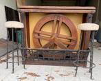 Antieke houten bar met watermolen, Antiek en Kunst, Antiek | Meubels | Kasten, Ophalen