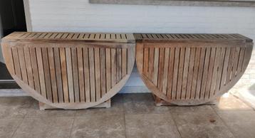 Tables d'appoint en teck, Teck, Enlèvement, Utilisé, 75 cm ou plus