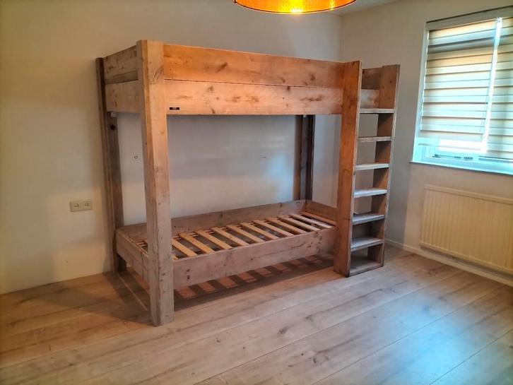 Stapelbedden van steigerhout., Kinderen en Baby's, Kinderkamer | Stapelbedden en Hoogslapers, Ophalen of Verzenden