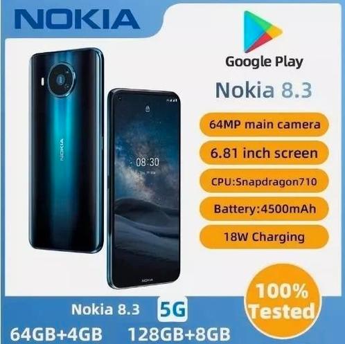 Nokia 8.3 Nieuwstaat+Doos+toebehoren+hoes, Telecommunicatie, Overige Telecommunicatie, Zo goed als nieuw, Ophalen of Verzenden