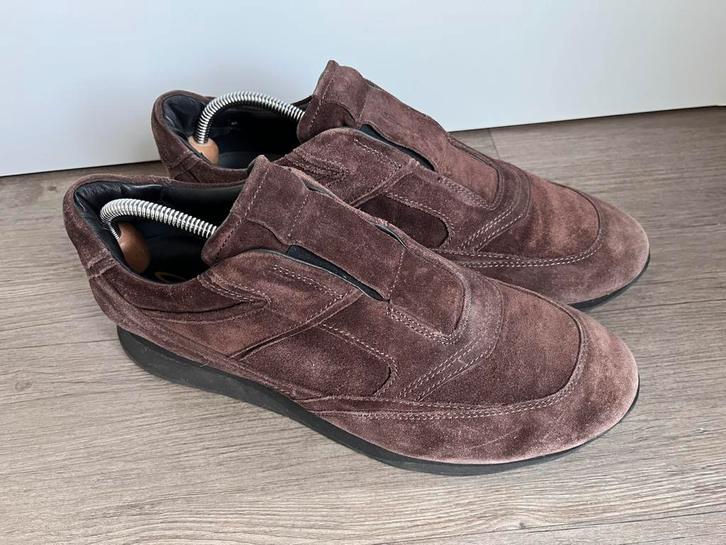 Santoni herenschoenen maat 10.5 / 45, Kleding | Heren, Schoenen, Zo goed als nieuw, Loafers, Bruin, Ophalen of Verzenden