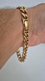 Chique Armband gouden kleur - 38 gram , 23,5 cm lang -> lees, Handtassen en Accessoires, Armbanden, Ophalen of Verzenden, Nieuw