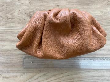 petit sac à main en cuir marron Anna Morellini NEW