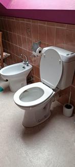 Wc, bidet, wastafel met nikkelen voet, Ophalen, Zo goed als nieuw