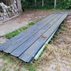 Aluminium dakplaten 12 stuks, Gebruikt, 15 m² of meer, Grijs, Ophalen