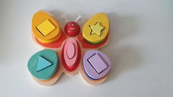 Wooden Toys Vormenstoof Puzzel 18 maand vlinder beschikbaar voor biedingen