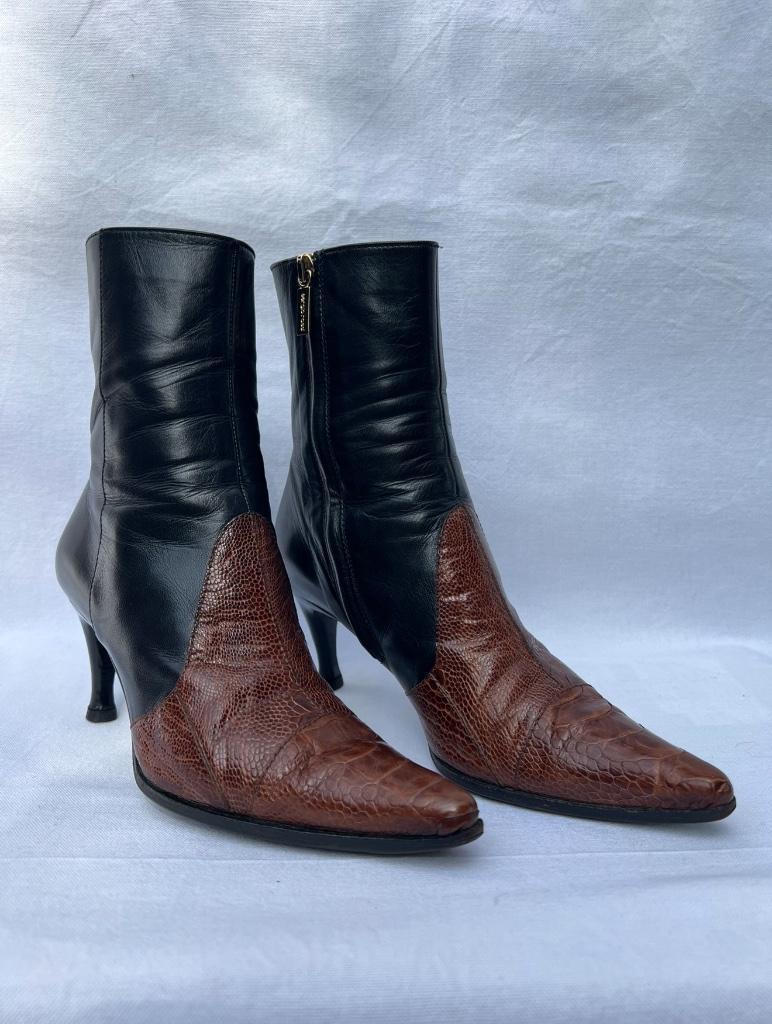 ② Bottines Sergio Rossi bicolores en cuir 74665737 — Chaussures