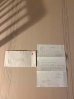 2 studio’s Hergé brieven, Ophalen of Verzenden, Kuifje, Gebruikt, Plaatje, Poster of Sticker