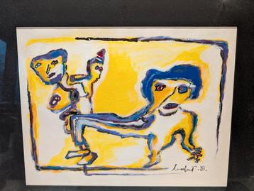Prachtig acryl werk van Lucebert  beschikbaar voor biedingen