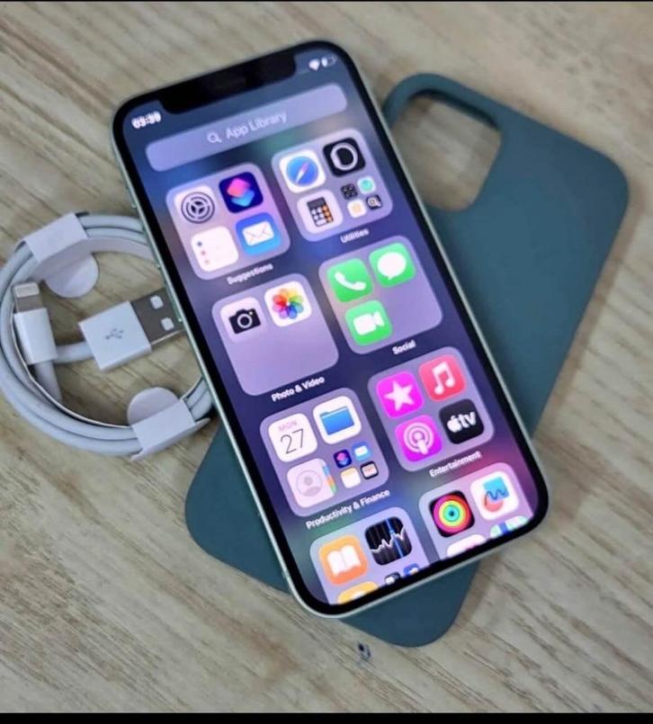 Iphone 12 mini - 64GB - Appelblauw Zeegroen - Goede staat, Telecommunicatie, Mobiele telefoons | Apple iPhone, Gebruikt, 64 GB