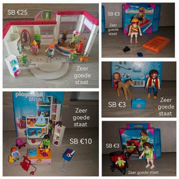 Diverse playmobil sets oa kledingwinkel en speelgoedwinkel