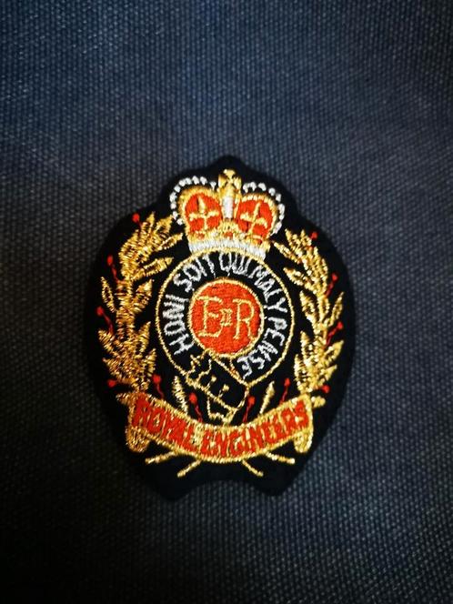 Royal Engineers Blazer Badge (Koningin's Kroon), Verzamelen, Koningshuis en Royalty, Ophalen of Verzenden