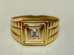Gouden Rolex ring met een natuurlijke VS diamant! 19,75mm, 19 tot 20, Ophalen of Verzenden, Met edelsteen, Goud