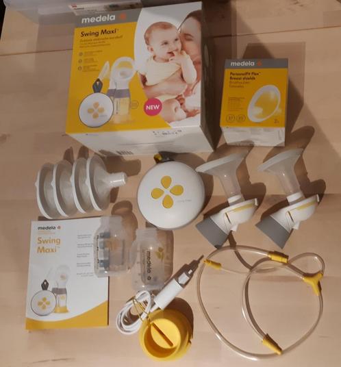 medela swing maxi dubbele elektrische borstkolf + toebehoren, Kinderen en Baby's, Babyvoeding en Toebehoren, Zo goed als nieuw