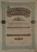 Banque Centrale de Bruxelles - action de capital, Ophalen of Verzenden, 1920 tot 1950, Aandeel