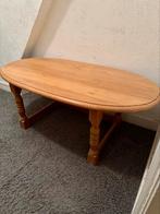 Vintage eikenhouten ovale salontafel | afwerking in poten, Ophalen