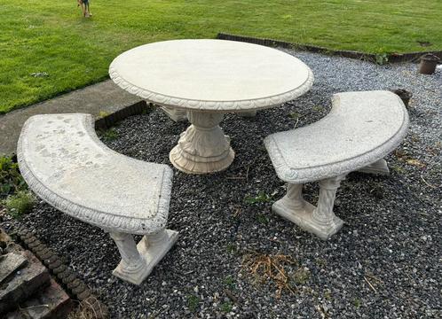 Table jardin pierre, Jardin & Terrasse, Tables de jardin, Utilisé, Ovale, Autres matériaux