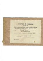 Ancien carnet de salaire 1947, Gebruikt, Ophalen of Verzenden