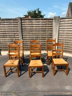 Eiken stoelen, Huis en Inrichting, Stoelen, Ophalen, Gebruikt, Bruin, Vijf, Zes of meer stoelen
