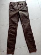Massimo Dutti bruin gewaxte skinny-broek smalle pijpen mt S, Kleding | Dames, Broeken en Pantalons, Ophalen of Verzenden, Zo goed als nieuw