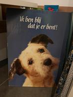 Décoration murale : chien « Je suis content que tu sois là », Comme neuf, Enlèvement