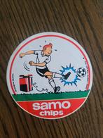 Autocollant ancien Samo Chips Tintin 1979, Collections, Autocollants, Enlèvement ou Envoi