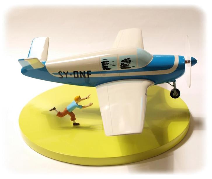 Kuifje Tintin avion Beechcraft Bonanza A35 - Moulinsart, Verzamelen, Stripfiguren, Nieuw, Beeldje of Figuurtje, Kuifje, Ophalen