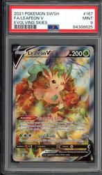 Leafeon V [FA] PSA 9 - 167/203 - Evolving Skies 2021, Hobby en Vrije tijd, Verzamelkaartspellen | Pokémon, Ophalen of Verzenden